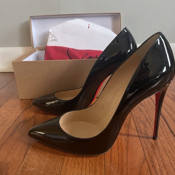 Christian Louboutin Shoes - Christian Louboutin Pigalle Follies 100 Black Patent Pumps